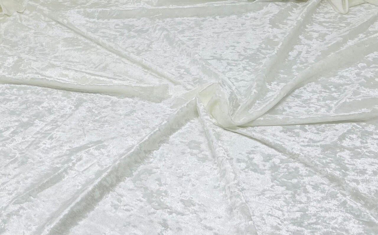 1 Yard Crushed Velvet Velour Stretchy Fabric Soft Plush Stretch 58"-60" Inch Width